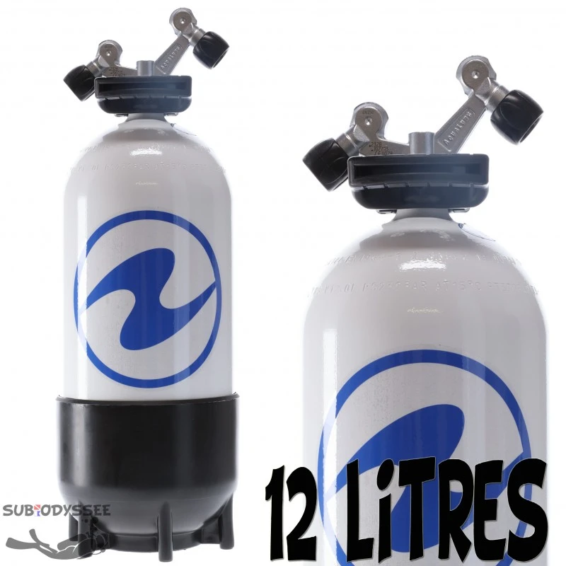 Bouteille 12 Litres Court 230 Bars 2 Sorties TAG - Aqualung Bouteille 12 Litres Court 230 Bars 2 Sorties TAG - Aqualung -Magasin De Matériel De Plongée De Qualité aqualung bouteille plongee 12 litres court 230 bars 2 sorties tag pas cher sub odyssee