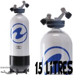 Bouteille 15 Litres 230 Bars 2 Sorties TAG - Aqualung