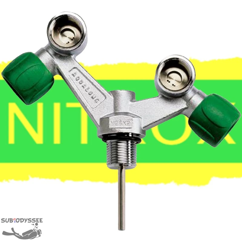 Robinet TAG 2 sorties Nitrox/O2 232 Bars - Aqualung Robinet TAG 2 Sorties Nitrox/O2 232 Bars - Aqualung -Magasin De Matériel De Plongée De Qualité aqualung robinet tag 230bars bouteille plongee sous marine nitrox o2 sub odyssee pas cher