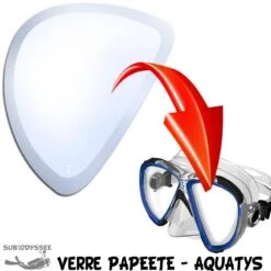 Verre Correcteur Masque PAPEETE Négatif (-1.5 à -4.5) - Aquatys