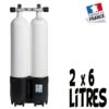 Bi-Bouteille De Plongée 2 X 6 Litres 230 Bars (Ø140mm) - Roth 1 Bi-Bouteille De Plongée 2 X 6 Litres 230 Bars (Ø140mm) - Roth -Magasin De Matériel De Plongée De Qualité bi bouteille de plongee 2 x 6 litres 230 bars o140mm roth
