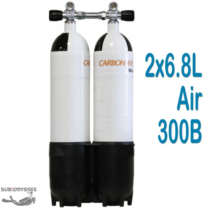 Bi Bouteille Carbone 6,8 Litres 300 Bars + Culot - CarbonDive Bi Bouteille Carbone 6,8 Litres 300 Bars + Culot - CarbonDive -Magasin De Matériel De Plongée De Qualité carbon dive bi bouteille carbone 300 bars 68 litres pas cher sub odyssee