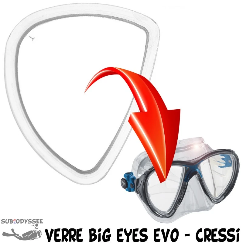 Verre Correcteur BIG EYES EVO Négatif (-1.0 à -6.0) - Cressi Verre Correcteur BIG EYES EVO Négatif (-1.0 à -6.0) - Cressi -Magasin De Matériel De Plongée De Qualité cressi verre correcteur masque big eyes evo negatif pas cher sub odyssee