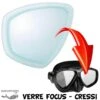 Verre Correcteur Masque FOCUS Négatif (-1.0 à -8.0) - Cressi -Magasin De Matériel De Plongée De Qualité cressi verre correcteur masque focus negatif pas cher sub odyssee