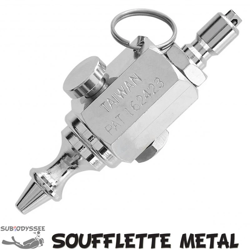 Soufflette Métal pour Raccord Rapide Flexible DS Soufflette Métal Pour Raccord Rapide Flexible DS -Magasin De Matériel De Plongée De Qualité esm soufflette metal sur mousqueton sub odyssee pas cher