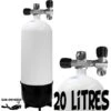 Bloc 18 Litres 2 Sorties Acier - Eurocylinder 1 Bloc 18 Litres 2 Sorties Acier - Eurocylinder -Magasin De Matériel De Plongée De Qualité eurocylinder bloc acier plongee 20 litres 2 sorties sub odyssee lyon pas cher