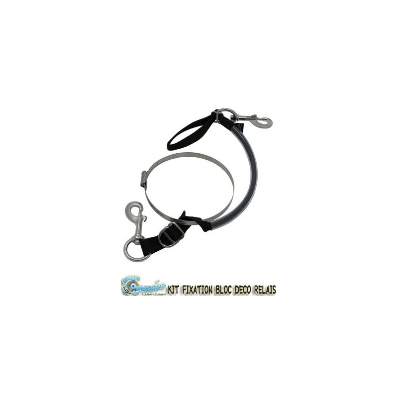 Kit de fixation & de portage latéral Bloc Déco/Relais - ESM Kit De Fixation & De Portage Latéral Bloc Déco/Relais - ESM -Magasin De Matériel De Plongée De Qualité kit fixation portage lateral bloc bouteille deco relais
