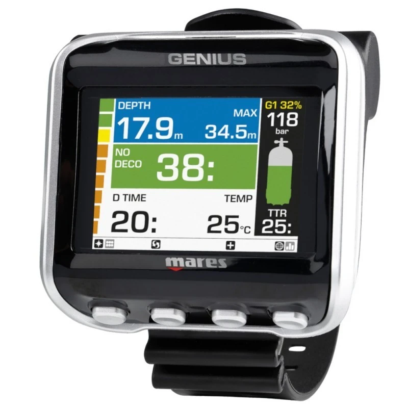 GENIUS Ordinateur de plongée Couleur - Mares GENIUS Ordinateur De Plongée Couleur - Mares -Magasin De Matériel De Plongée De Qualité mares ordinateur de plongee genius multigaz couleur sub odyssee pas cher 1