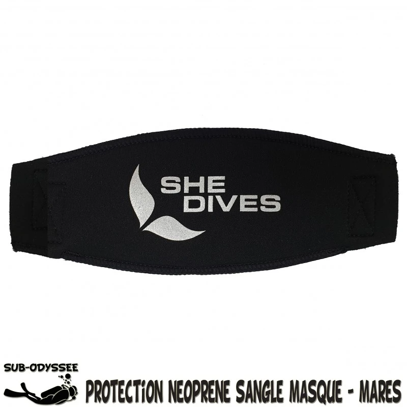Protection Sangle Masque Néoprène SHE DIVES - Mares Protection Sangle Masque Néoprène SHE DIVES - Mares -Magasin De Matériel De Plongée De Qualité mares protection neoprene sangle masque she dives pas cher sub odyssee