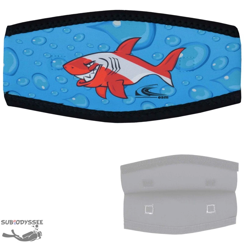 Protection NEOPRENE Sangle Masque REQUIN PAVILLON PLONGEE Double Velcro - ESM Protection NEOPRENE Sangle Masque REQUIN PAVILLON PLONGEE Double Velcro - ESM -Magasin De Matériel De Plongée De Qualité protection neoprene sangle masque requin pavillon plongee double velcro esm