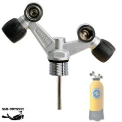 Robinet TAG 230 Bars 2 Sorties Pour Bouteille De Plongée - AQUALUNG