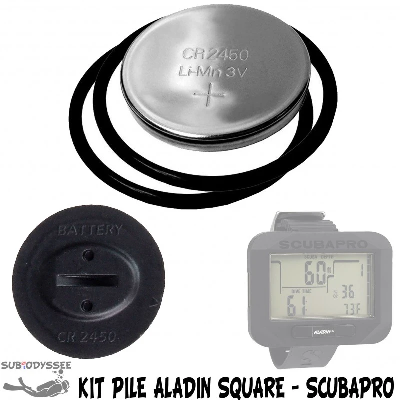Kit Pile pour ordinateur ALADIN SQUARE avec Joints - SCUBAPRO Kit Pile Pour Ordinateur ALADIN SQUARE Avec Joints - SCUBAPRO -Magasin De Matériel De Plongée De Qualité scubapro kit pile avec joints ordinateur plongee aladin square pas cher sub odyssee