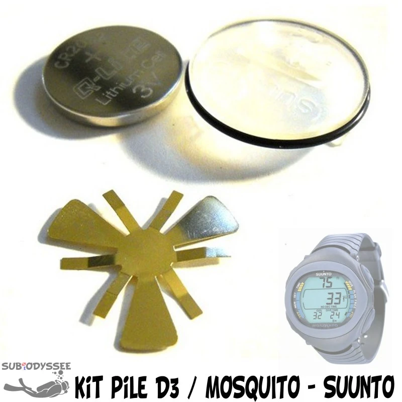Kit Pile pour ordinateurs D3 / MOSQUITO - Suunto Kit Pile Pour Ordinateurs D3 / MOSQUITO - Suunto -Magasin De Matériel De Plongée De Qualité suunto kit pile remplacement ordinateur d3 mosquito pas cher sub odyssee